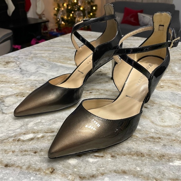 RON White Pointed Toe Ombre Strappy Heels Women’s 37 - Picture 1 of 11